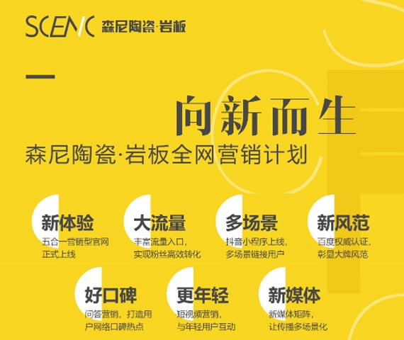 森尼陶瓷·巖板全網(wǎng)營銷新計劃
